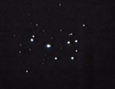 Рассеяное звездное скопление Плеяды (M 45).
