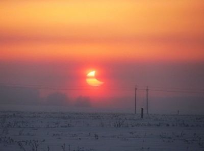 Частное солнечное затмение 4 января 2011 г.
г. Юрга
