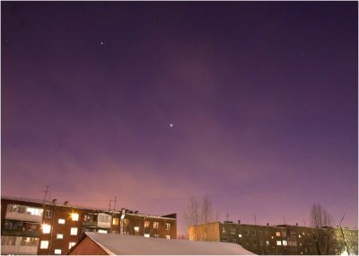 Юпитер и  Венера
23 февраля 2012 г.
