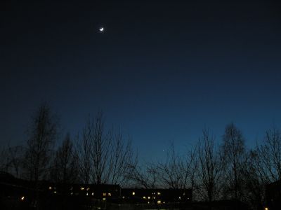 Луна и Венера 21 февраля 2007 г.
