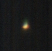 Изображение Меркурия. Высота над горизонтом 10,2°.